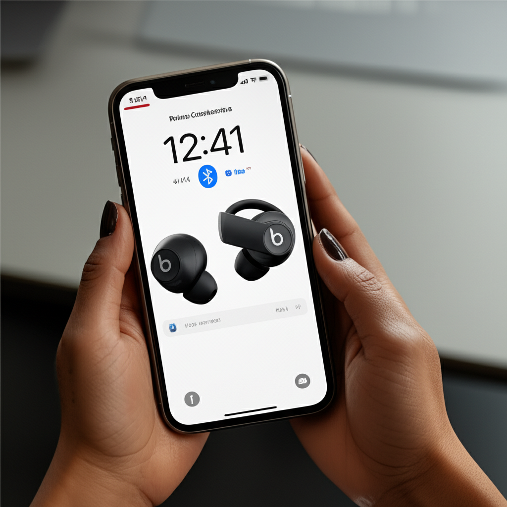 Generate a high-quality, relevant image prompt for an article about: How to Connect Beats to iPhone: