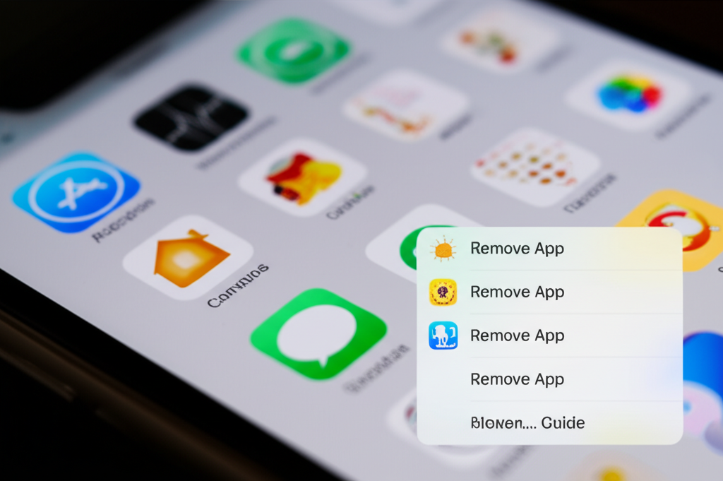 Generate a high-quality, relevant image prompt for an article about: How to Uninstall Apps on iPhone