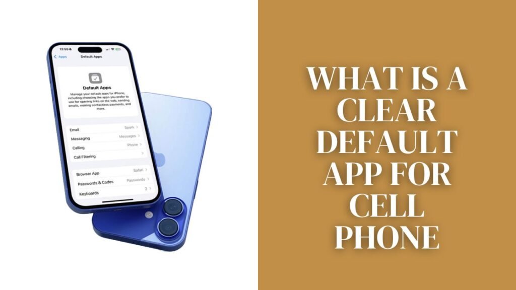 What is a Clear Default App for Cell Phone