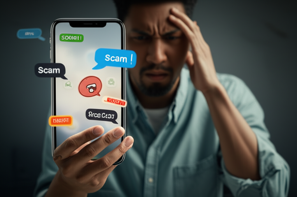 Generate a high-quality, relevant image prompt for an article about: How to Stop Spam Calls on iPhon