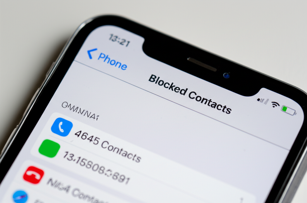 Generate a high-quality, relevant image prompt for an article about: How To See Blocked Numbers On i