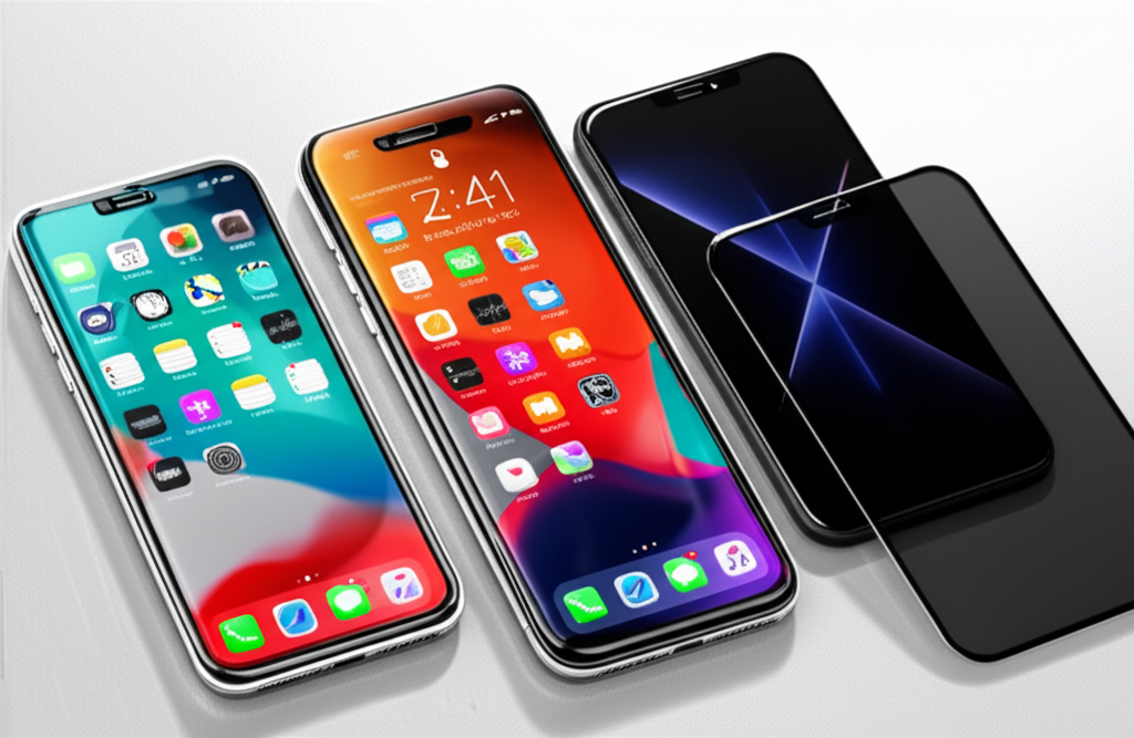 Generate a high-quality, relevant image prompt for an article about: 6 Best Screen Protectors For iP