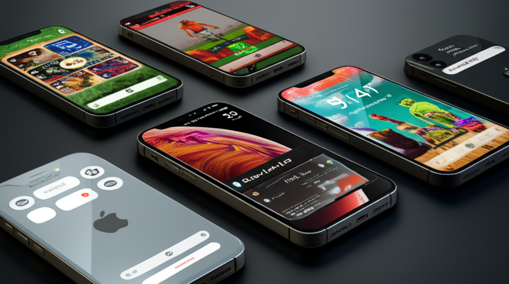 Generate a high-quality, relevant image prompt for an article about: 6 Best iPhones For Gaming: Prov
