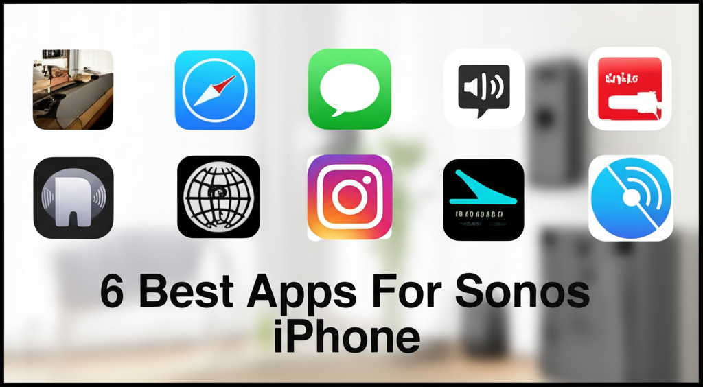 Generate a high-quality, relevant image prompt for an article about: 6 Best Apps For Sonos iPhone