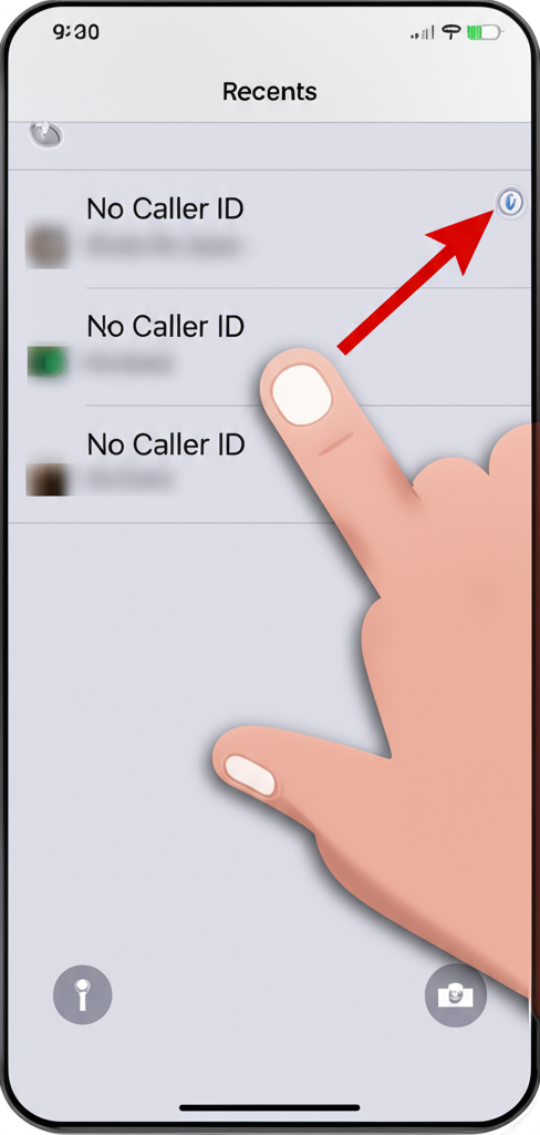 Generate a high-quality, relevant image prompt for an article about: How to Block No Caller ID on iP