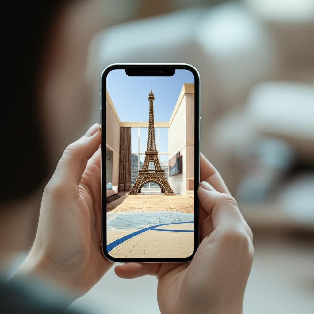 Generate a high-quality, relevant image prompt for an article about: iPhone Location Changer: Effort