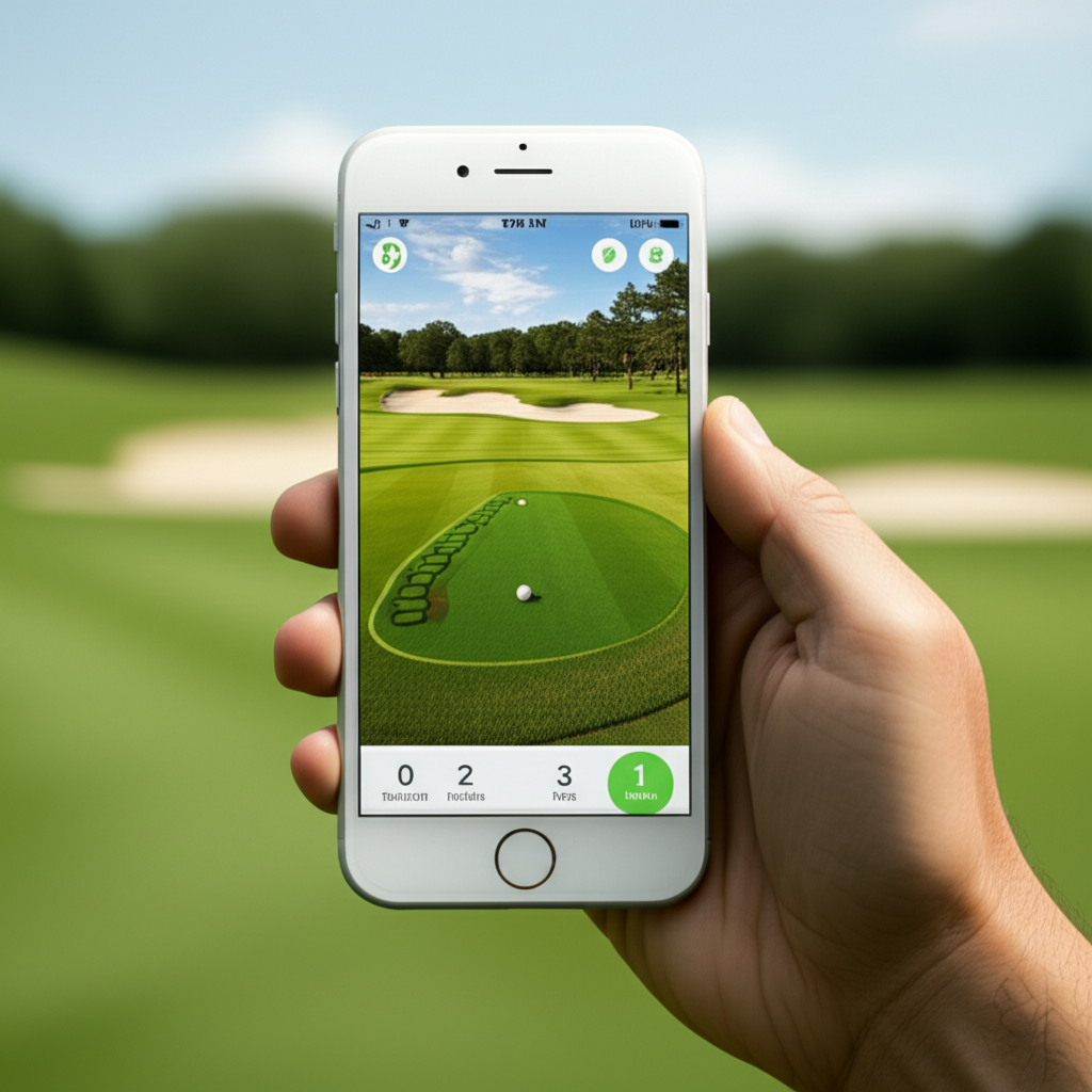 Generate a high-quality, relevant image prompt for an article about: 5 Best Free Golf GPS Apps for i