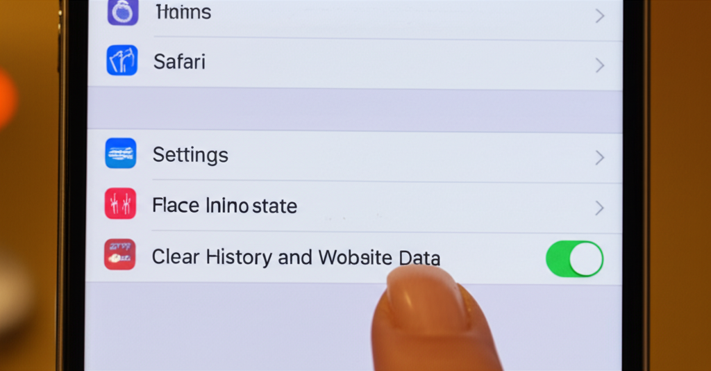 Generate a high-quality, relevant image prompt for an article about: How To Clear History On iPhone: