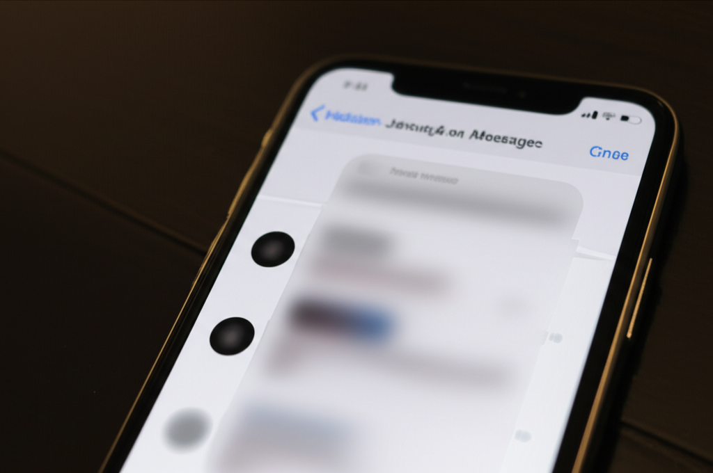 Generate a high-quality, relevant image prompt for an article about: How to Hide Messages on iPhone: