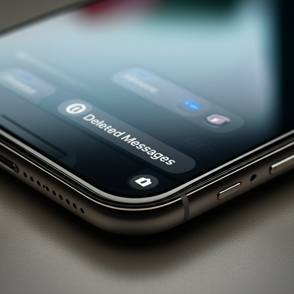 Generate a high-quality, relevant image prompt for an article about: iPhone Deleted Messages: Proven