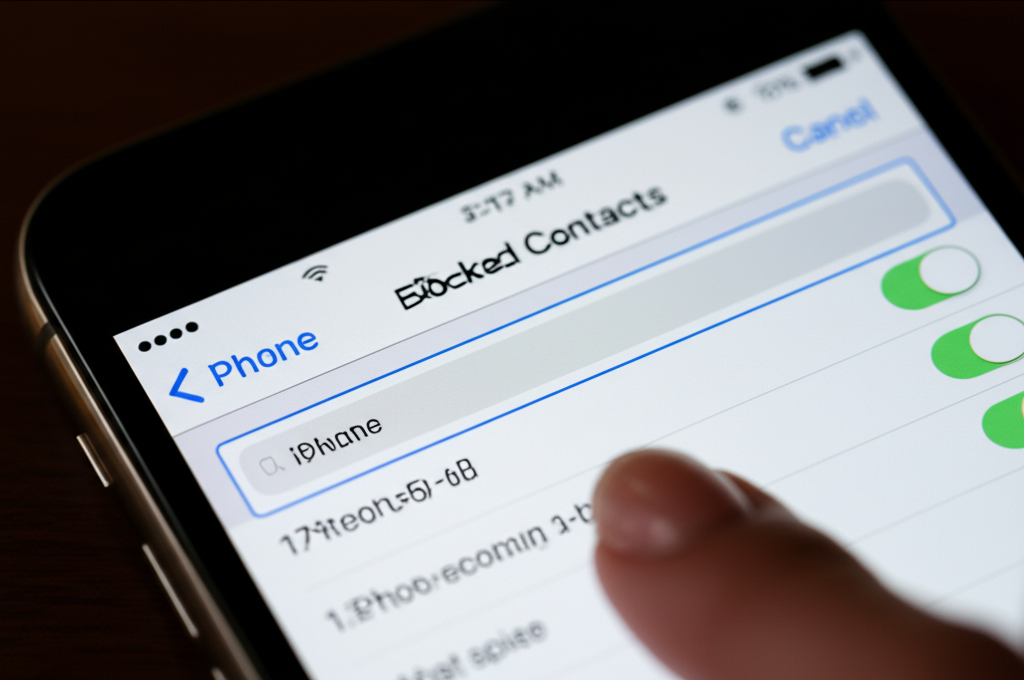 Generate a high-quality, relevant image prompt for an article about: How to Unblock Numbers on iPhon