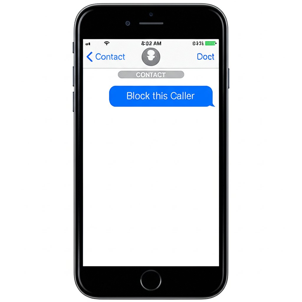 Generate a high-quality, relevant image prompt for an article about: How to Block Texts on iPhone: E