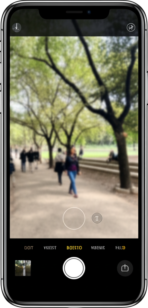 Generate a high-quality, relevant image prompt for an article about: How to Blur Background on iPhon