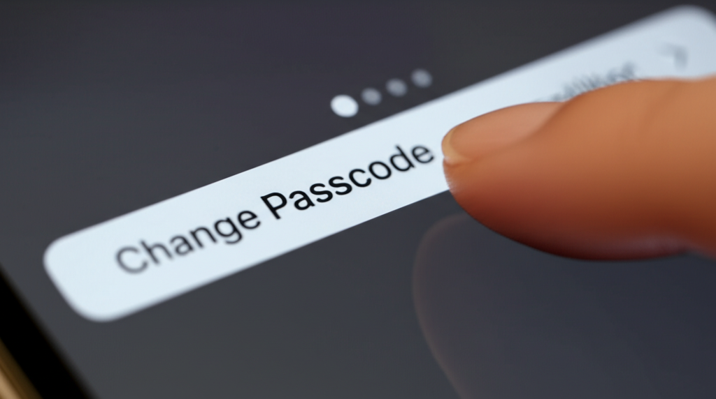 Generate a high-quality, relevant image prompt for an article about: How to Change Passcode on iPhon