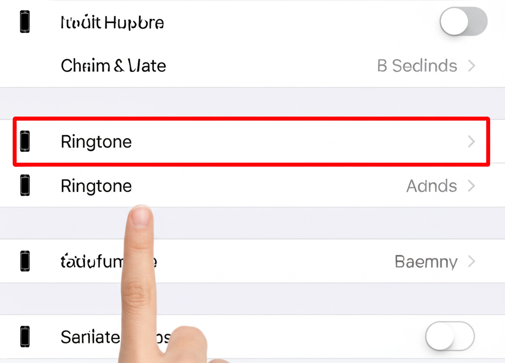 Generate a high-quality, relevant image prompt for an article about: How to Change Ringtone on iPhon