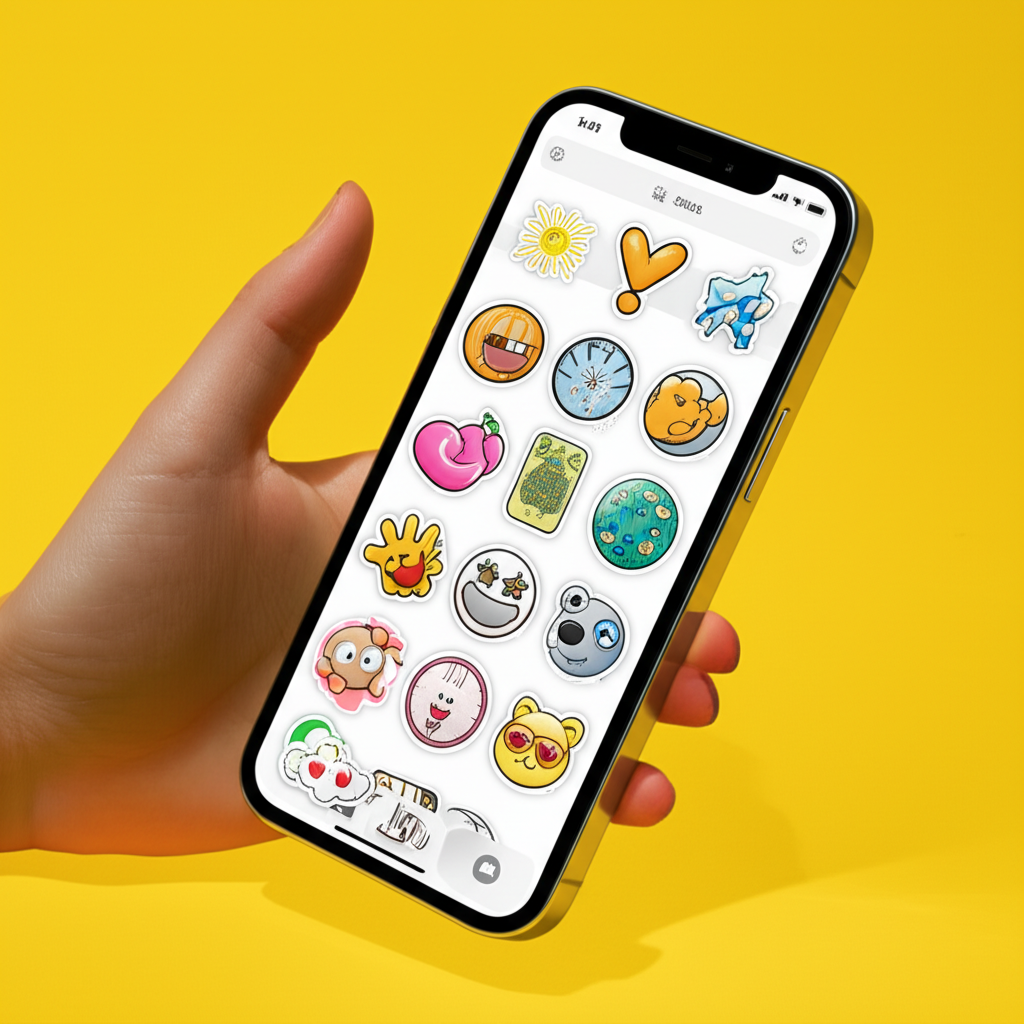 Generate a high-quality, relevant image prompt for an article about: How to Make Stickers on iPhone: